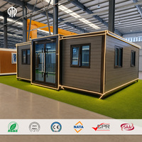 Maison conteneur moderne extensible avec éclairage LED, maison préfabriquée modulaire, mini-maison pour bureau de jardin