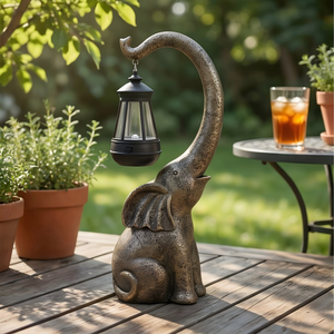 Estatuas de Elefantes <span class=keywords><strong>Solares</strong></span> para Jardín, IP44, Regalo Perfecto de Navidad para Mujeres, Escultura para Patio, Decoración de Paisaje con Luz - Product Image 3