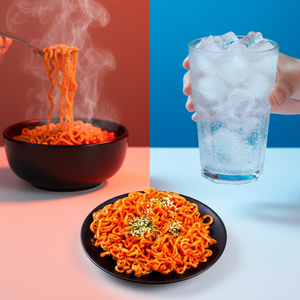 Muestra Gratis de Comida Coreana, 115g, Fideos Instantáneos de Pollo Picante Halal, Paquete a Granel, Harina de Trigo, Hechos a Mano, 32% de Grasa - Product Image 5