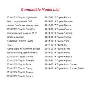 Video giao diện cho TOYOTA xe ô tô với không dây Carplay hỗ trợ ban đầu phía sau xem máy ảnh - Product Image 5