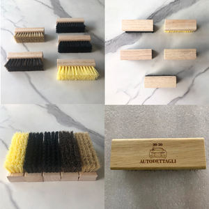 Brosse à chaussures à manche en bois massif à poils de cheval souples en PP pour cuir, <span class=keywords><strong>bottes</strong></span> - Product Image 4