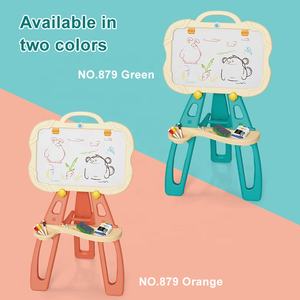 Kustom mainan edukasi Set 2 in 1 berdiri papan gambar berdiri kecil papan tulis dapat menghapus warna dua sisi papan gambar - Product Image 6