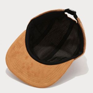 2025 New Arrival Hip Hop Design Wide <b>Flat</b> Bill Vintage Baseball <b>Cap</b> Corduroy Suede Sport Hat for Women <b>Men</b> Fashion Street Dress - Product Image 6
