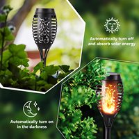 Décoration de paysage Flammes scintillantes Jardin Étanche Extérieur Danse Flammes Lumières Torche Lampe de Poche Led Solaire Flamme Lumière