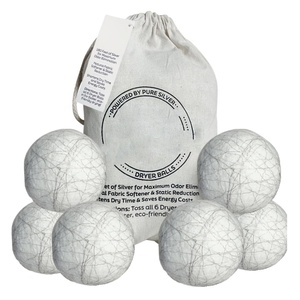 7cm 100% boules de séchage écologiques réutilisables en laine de Nouvelle-Zélande Lot de 6 compostables - Product Image 1