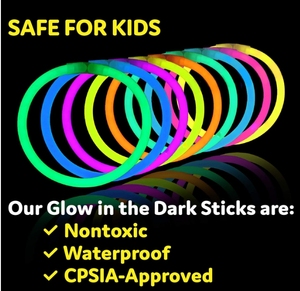 100pk 8 pulgadas Neon Glow Dark Light Sticks Suministros y decoraciones para fiestas Collares brillantes Pulseras con conectores Favores de fiesta - Product Image 6