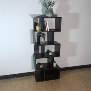 Prix usine Noir Mur Lit Bibliothèque Panneau De Bois Étagère Au Détail Librairie Magasin Luminaires De JIAMUJIA - Product Image 5