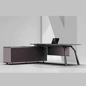 Commerical Luxury Simple Wooden Office Furniture L-Shaped Boss Office <b>Desks</b> Ceo Executive <b>Desk</b> - Product Image 1