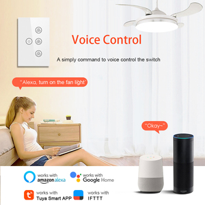 Junhao Smart Home luce a doppio palo da parete interruttore a parete Touch Panel WiFi IP66 impermeabile 10A 250V Wireless elettrico - Product Image 5