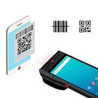Terminal PDA Android robuste Blovedream S60 avec scanner de codes-barres sans fil et imprimante d'étiquettes thermiques intégrée