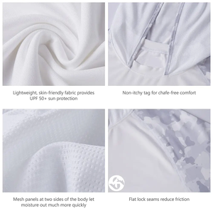 Cuichang UV Bảo Vệ Quần Áo Trọng Lượng Nhẹ Chạy Tập Thể Dục Phát Ban Bảo Vệ Camo Áo Sơ Mi Upf50 Nhanh Khô Câu Cá Áo - Product Image 6