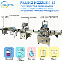 Machine de remplissage automatique à tête unique HUAJIETEC pour bouteilles et bocaux en plastique et en verre, remplisseuse à piston numérique automatique