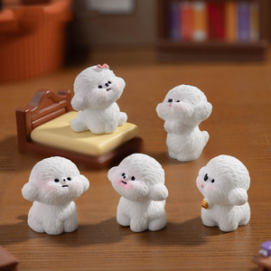 <span class=keywords><strong>Mini</strong></span> figure di cuccioli di resina piccoli animali di cane ornamenti per auto in miniatura fata giardino accessori decorazioni casa delle bambole accessori - Product Image 2