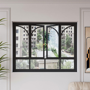 Estilo francês Casement vidro fixo alumínio arco Windows porta T5 temperado aplicação industrial corte dobra vendas disponíveis - Product Image 1