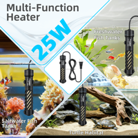 Calentador de acuario pequeño de 25W/50W/100W para uso en clima frío de peces tropicales con protección contra sobretemperatura y explosiones