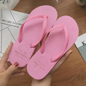 Chanclas sencillas de color sólido para mujer, sandalias de verano informales antideslizantes para parejas, chanclas transpirables para la playa - Product Image 2