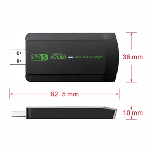 5GHz Wifi Adapter rtl8812cu không dây Card mạng băng tần kép 1300Mbps USB2.0 Wifi <span class=keywords><strong>Dongle</strong></span> cho PC miễn phí điều khiển - Product Image 2