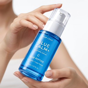 Suero Calmante Blue Calm+ 30ml, Humectante Facial con Péptidos, Personalización OEM - Product Image 4