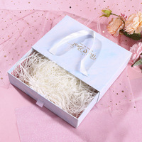 Boîte à tiroir coulissant en carton rigide de luxe avec logo personnalisé, emballage cadeau coloré, boîte cadeau pour cosmétiques, chaussettes, foulards en soie