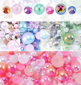 Offres Spéciales Tailles Mixtes Strass Dos Plat Résine <span class=keywords><strong>Demi</strong></span>-<span class=keywords><strong>Perles</strong></span> Plusieurs Couleurs Technique Colle Paquet En Vrac pour Chaussures Plastique - Product Image 6