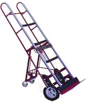 Chariot à main en acier pliable à quatre roues robuste utilisation industrielle et en atelier chariot utilitaire d'escalade d'escalier pour outils et entrepôt