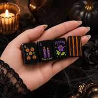 Jeu de Mahjong d'Halloween OEM personnalisé avec tuiles en acrylique et motifs saisonniers pour jeux de fête et distributeurs