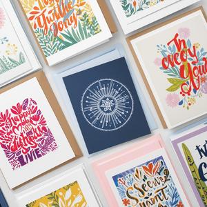 定制哑光艺术纸名片完美装订硬封面，数码印刷设计，用于珠宝问候 - Product Image 4