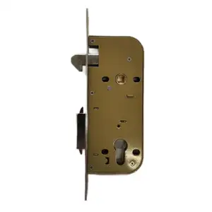 Cuerpo de cerradura de doble gancho de mortaja de puerta de madera central de 85mm para puerta comercial