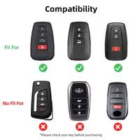 Étui de protection en cuir pour clé de voiture Toyota Prius Camry Corolla CHR RAV4 Prado Izoa Levin Avalon avec accessoires porte-clés