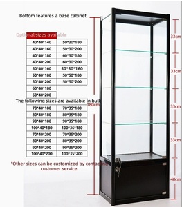 Vitrines LED en verre transparent pour supermarchés, centres commerciaux et magasins de figurines - Conception portable - Product Image 5