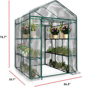 <span class=keywords><strong>Kit</strong></span> de serre de jardinage en métal robuste et écologique, <span class=keywords><strong>mini</strong></span> serre de jardinage DIY pour la préservation de la chaleur en extérieur, pour la culture de légumes, portable - Product Image 2