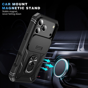 Camera len bảo vệ trường hợp đối với iPhone 17 Pro Max 16e 17 không khí 15 14 cộng với 11 12 13 Vòng đứng chủ Cover quay lại vỏ điện thoại - Product Image 5