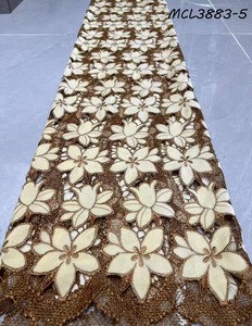 Chất Lượng Cao Màu Xanh Châu Phi Nhung Ren Vải <span class=keywords><strong>2025</strong></span> Thân Thiện Với Môi Pháp Vải Tuyn Ren Appliqued Đính Cườm Nigeria Sequins <span class=keywords><strong>Net</strong></span> Ren - Product Image 5