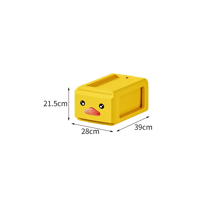 Bambini giallo anatra cassetto giocattoli per bambini snack stratificato armadio camera da letto soggiorno armadietto di plastica