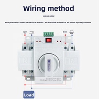 QIHANG QHQ2 63A 2P 380V 50Hz Commutateur de transfert automatique (ATS) triphasé quatre fils à double alimentation, avec changement automatique et manuel