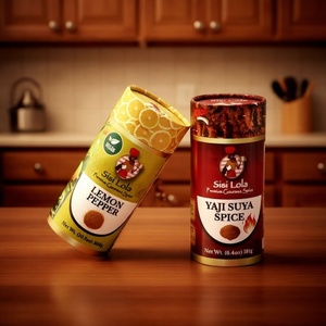 Tube en papier kraft biodégradable et écologique pour sel, sucre, assaisonnements et épices de qualité alimentaire, fabriqué à partir de matériaux recyclés - Product Image 1