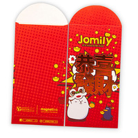Enveloppe en papier personnalisée, enveloppe porte-bonheur du Nouvel An chinois, enveloppe en papier avec logo personnalisé en feuille d'or gaufrée, petite série
