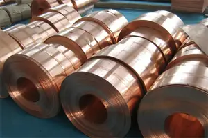 Foil Tape Roll Coil Copper Bronze Brass Strip Customized C10100 C10200 C10300 C10100 C172000 TU1 TU2 T2 Pure 99.99% Copper Strip