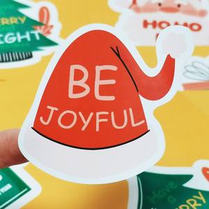 Etiquetas <span class=keywords><strong>de</strong></span> regalo <span class=keywords><strong>de</strong></span> <span class=keywords><strong>Navidad</strong></span> autoadhesivas, etiqueta adhesiva <span class=keywords><strong>de</strong></span> embalaje Kraft marrón, impresión personalizada - Product Image 3