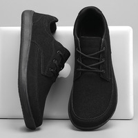 Nouvelles chaussures décontractées pour hommes à bout large et de grande taille pour l'automne et l'hiver, surface en cuir, chaussures pieds nus, vente en gros à bas prix