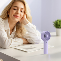 Nouveauté : Mini ventilateur portable rechargeable à batterie lithium, 4 vitesses, pour extérieur