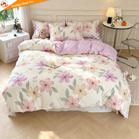 Ensemble de literie en coton 100% de style européen et américain, ensemble de draps imprimés à fleurs, ensemble de housse de couette taille king, linge de lit de luxe