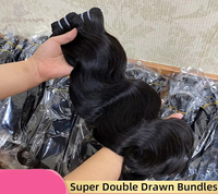 Lots de Cheveux Humains Vierges du Vietnam en Gros, Ondulés, Entièrement Noués à la Main, Double Trame, Haute Densité, Tissage de Cheveux Teintables pour Salons