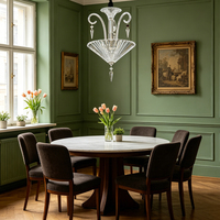 Lustre moderne de luxe avec bras en spirale et pampilles en forme de glaçons pour la maison, l'hôtel, la salle à manger, éclairage de plafond