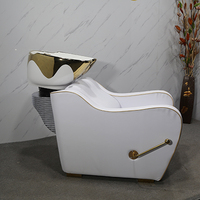 Fauteuil de lavage de luxe pour salon de coiffure, lit de shampoing exclusif pour barbier, chaise de lavage de cheveux pour salon de coiffure