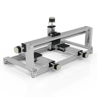 Kit CNC XL pour machine à poutres en C à 4 axes, kit de bricolage pour machine de gravure et de fraisage à poutres en C, grand kit avec 4 moteurs pas à pas Nema23 2,45 N.m