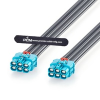 TE 1-2428482-4 6-in-1 GEMnet Z-Code Buchse-zu-Buchse Automotive Ethernet-Kabel für ADAS ECU Radar LiDAR Fahrzeug-Backbone-Netzwerk