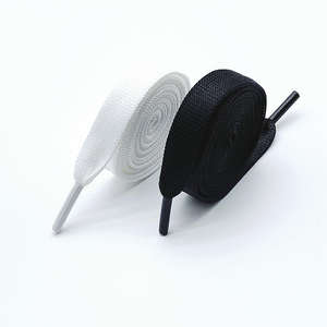 Vendita calda in Mcqueenes stesso stile Lacci per scarpe piatti bianchi neri larghi 1.2cm - Product Image 3