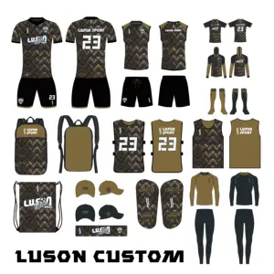 Luson toptan orijinal özel futbol giysileri gömlek nefes süblimasyon baskı futbol forması futbol forması tayland yapılan