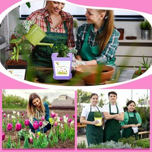 50 Juegos de Macetas de Plástico Ligeras para Jardín, Kit de Manualidades, Bandejas, Pegatinas, Paquetes de Semillas de Flores Silvestres (No Incluidos), Regalos para <span class=keywords><strong>Estudiantes</strong></span> - Product Image 6